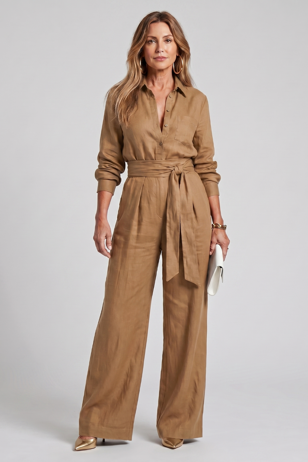 Virella – Elegância alfaiatada sem esforço – Macacão pantalona