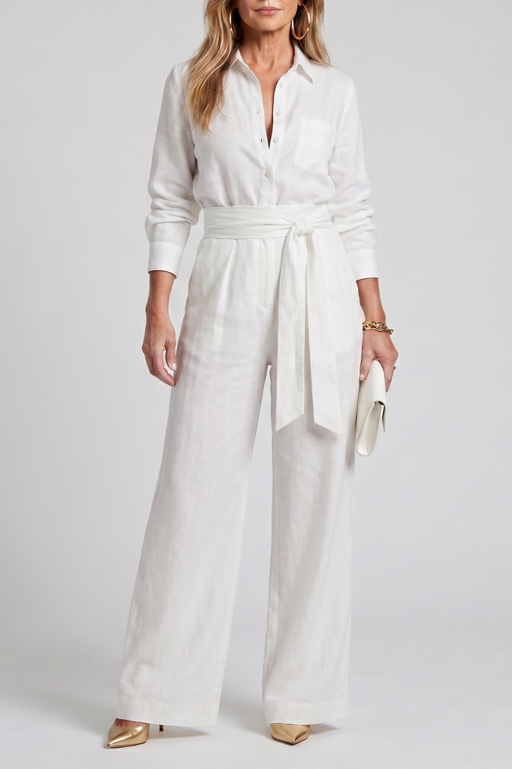Virella – Elegância alfaiatada sem esforço – Macacão pantalona