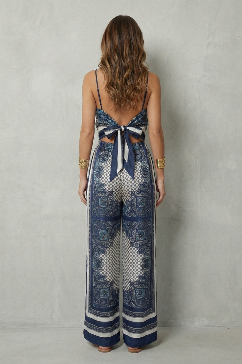 Zafloria – Estampa ornamental fluida – Conjunto de duas peças