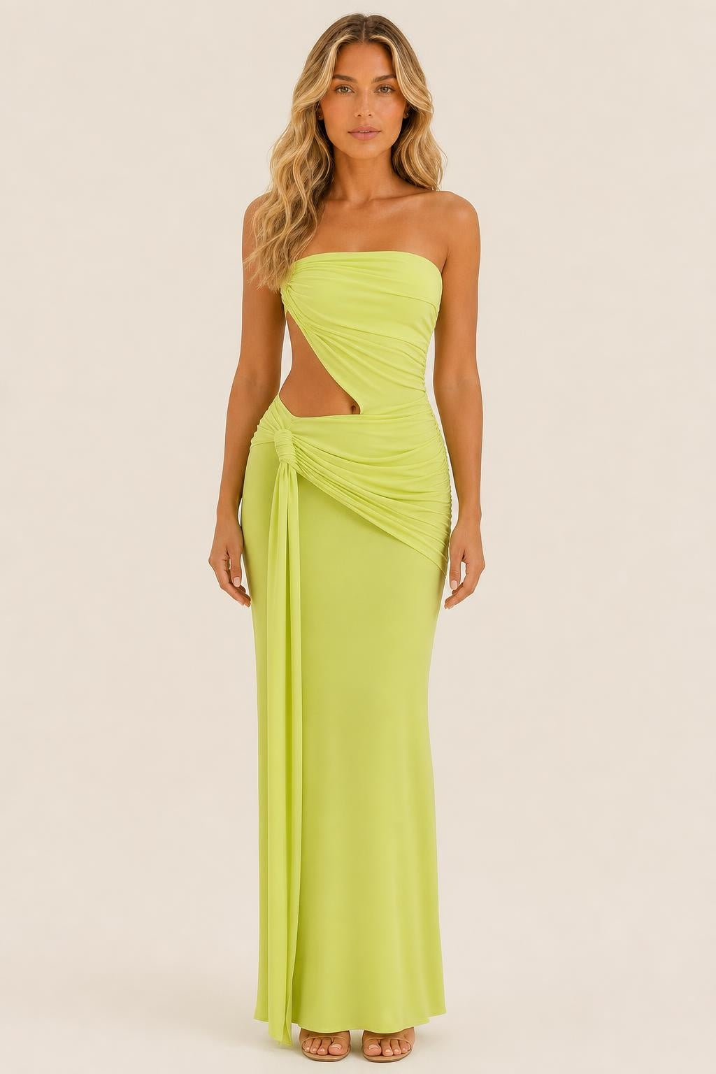 Vestido Longo Tomara Que Caia com Recorte Lateral e Fenda - Ada — studio_front — Sofia [260f5c87-811b-47da-9885-958fa5c65555]